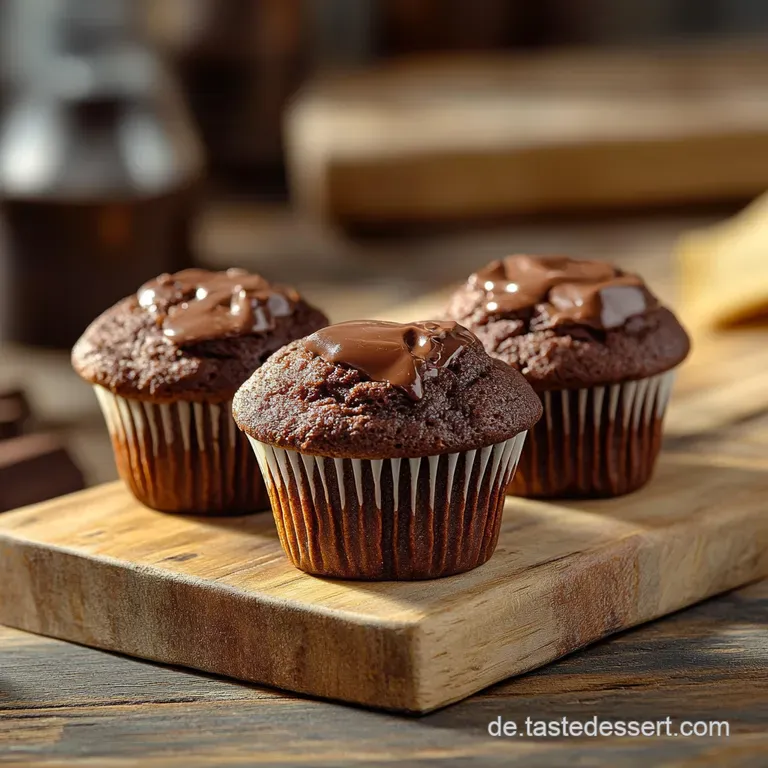 S&uuml;nde in Muffinform Double Chocolate Muffins presentation
