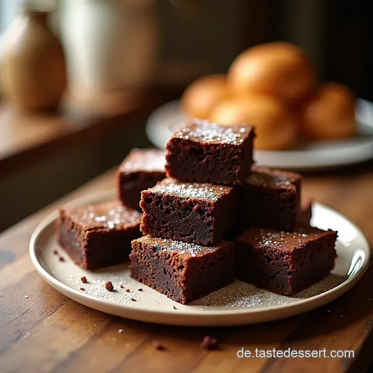 S&uuml;ndhaft Saftige Vegane Brownies Schokolade Pur presentation