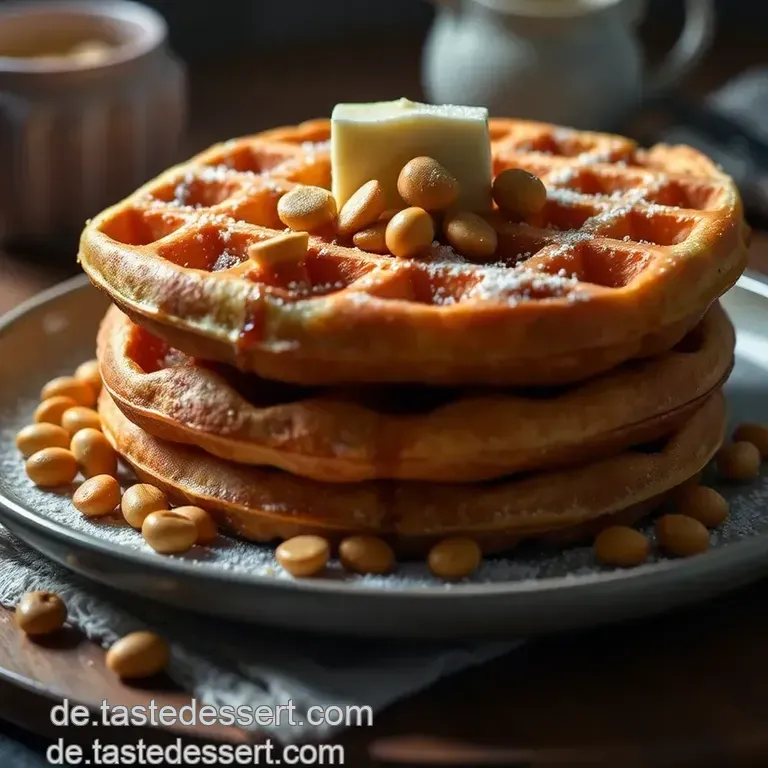 Super Fluffige Mandelwaffeln presentation