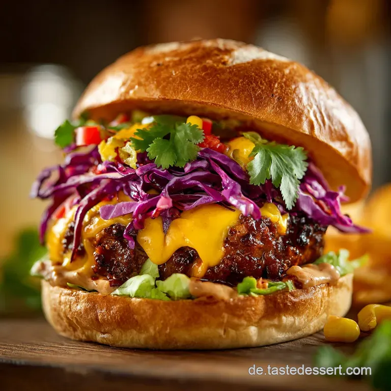 Tacoburger: Der Knusprige Smash-Burger Mit Tex-Mex-W&uuml;rze Und Chipotle-So&szlig;e presentation