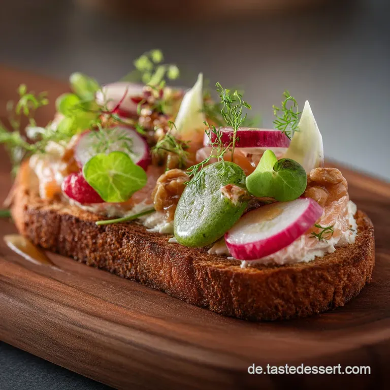 Toast Variante: Alpen-Toast Deluxe Mit Forellenmousse Und Kren presentation