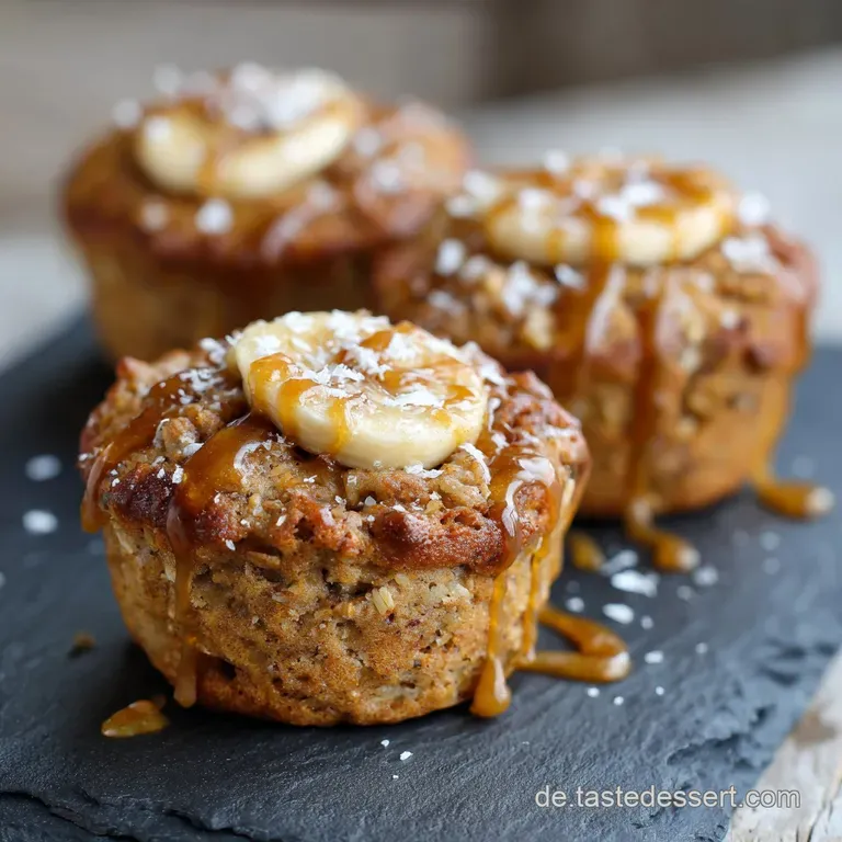 Saftige Vegane Bananenhaferflockenmuffins Ohne Raffinierten Zucker presentation