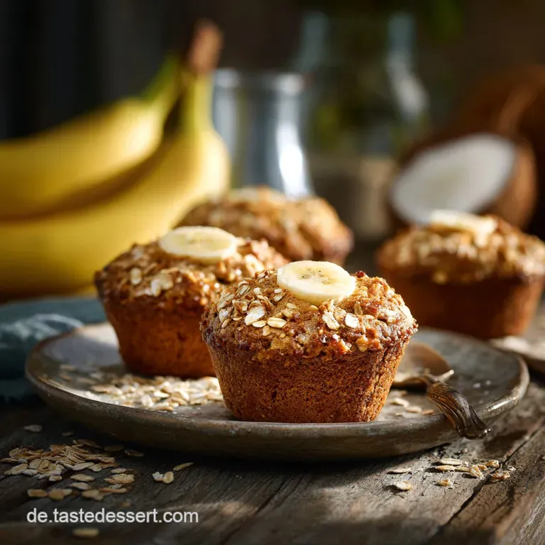 Saftige Vegane BananenHaferflockenMuffins Ohne raffinierten Zucker