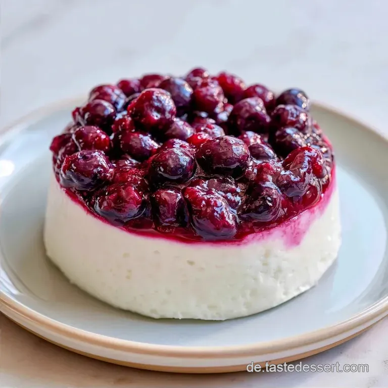 Vegane Blaubeer-Kokos Panna Cotta mit Agar-Agar