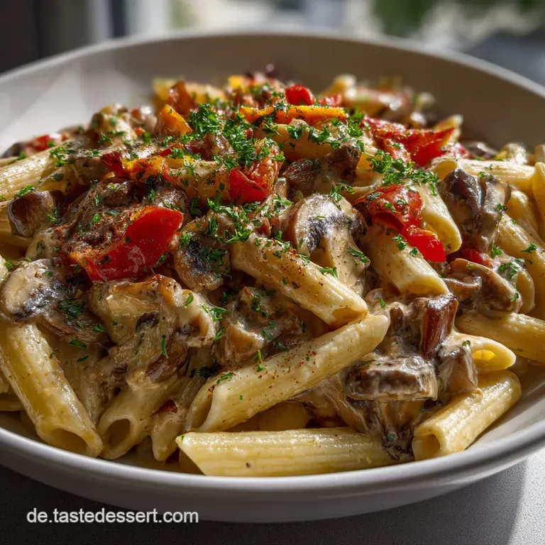 Vegane Pasta mit Pilzen Schnelles veganes: Seidig Cremiges Umami