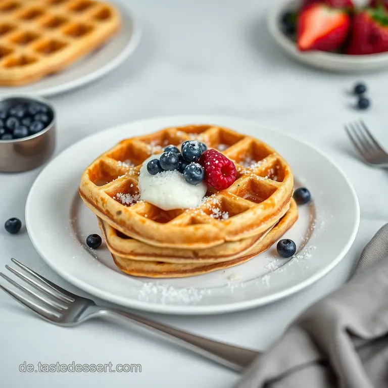 Vegane Sonntags-Waffeln: Knusprig luftig lecker! presentation