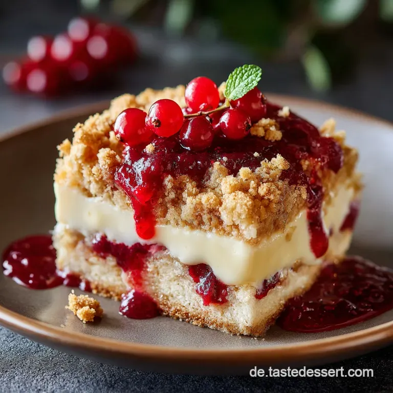 Veganer Kirschkuchen mit Pudding und Streuseln: Der saftige s&auml;chsische Traum