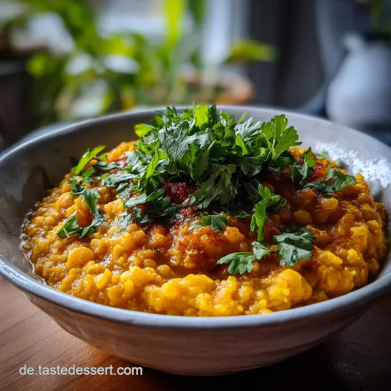 Veganer Rote Linsen Eintopf: Einfach Herzhaft presentation