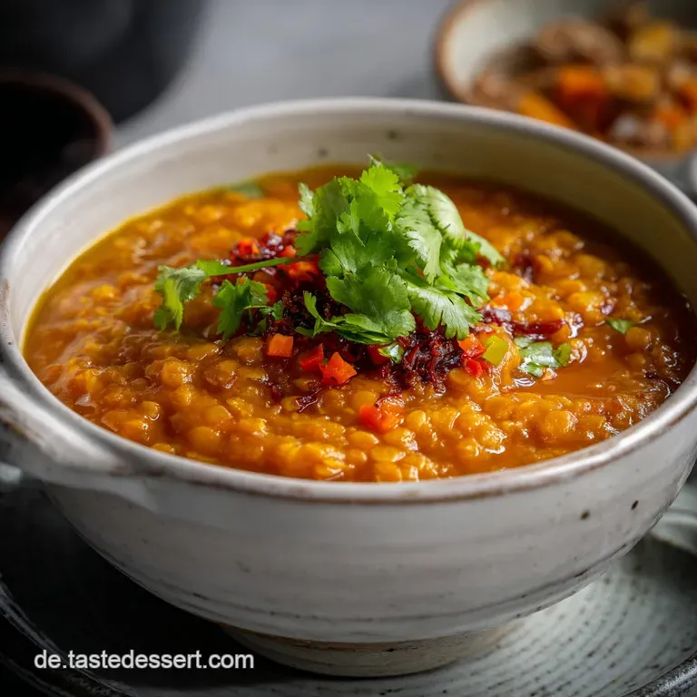 Veganer Rote Linsen Eintopf: Einfach Herzhaft