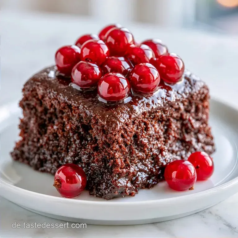 Veganer Schokokuchen Mit Johannisbeeren