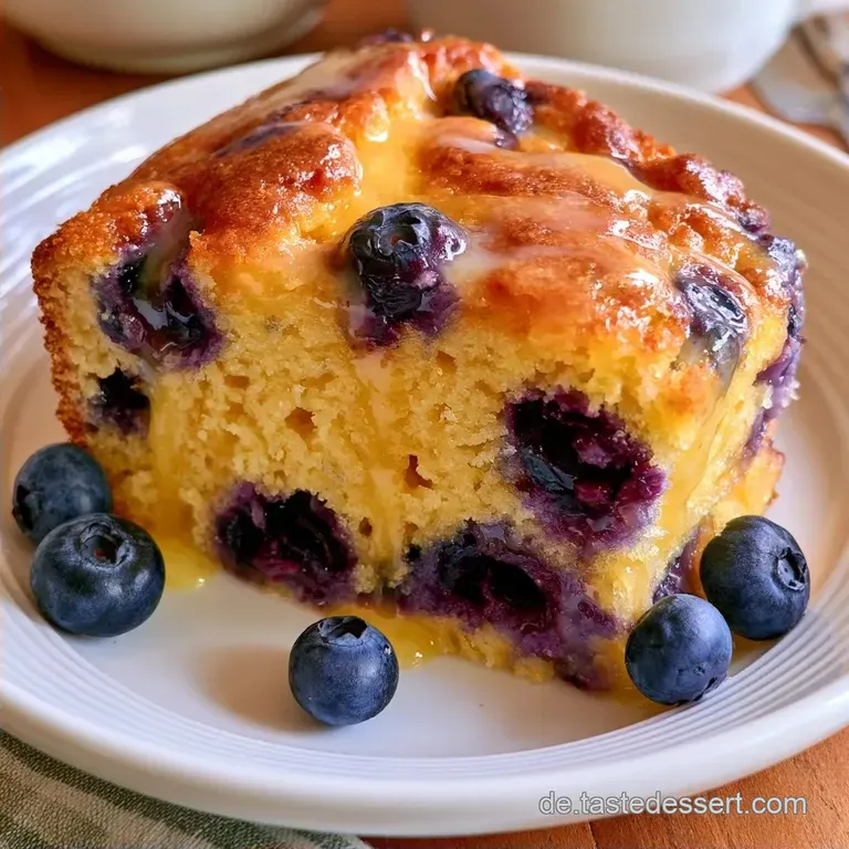 Saftiger Veganer Zitronen-Heidelbeerkuchen