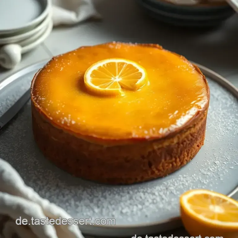 Veganer Zitronenkuchen mit Sojajoghurt presentation