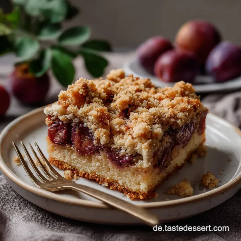 A single slice of the cake, showing delicate layers and moist texture, served on a white plate with a sprig of mint.