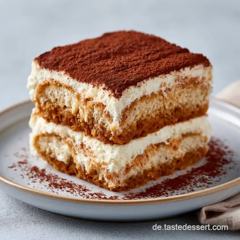 Mehrere glatte, geschichtete Dessertportionen auf einem wei&szlig;en Teller, garniert mit einem frischen, gr&uuml;nen Minzblatt.