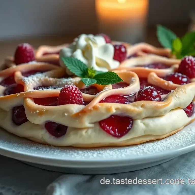 Windbeuteltorte mit Himbeeren nach Oma s Art