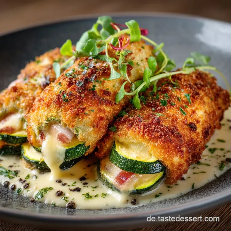 Zucchini Cordon Bleu Der vegetarische Klassiker im knusprigen Mantel