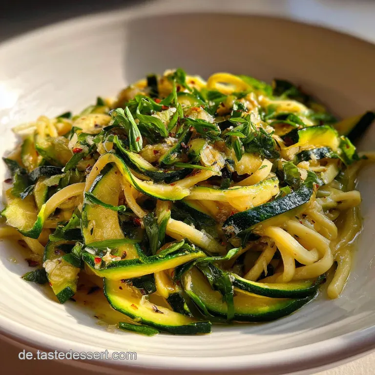 Zucchini-Nudeln Aglio e Olio: Leicht & W&uuml;rzig